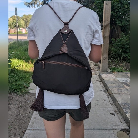 Giorgio Armani Brown Backpack with Structured Design - Picture 10 of 11